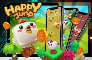 happy jump game banner